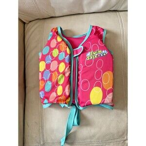 Girls Life Jacket Pink Child Age 3+ 66 lbs more